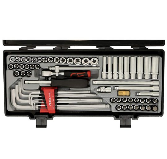 جعبه بکس 65عددی،1/4درایو،6پر،14_3/2میلیمترفورسFORCE