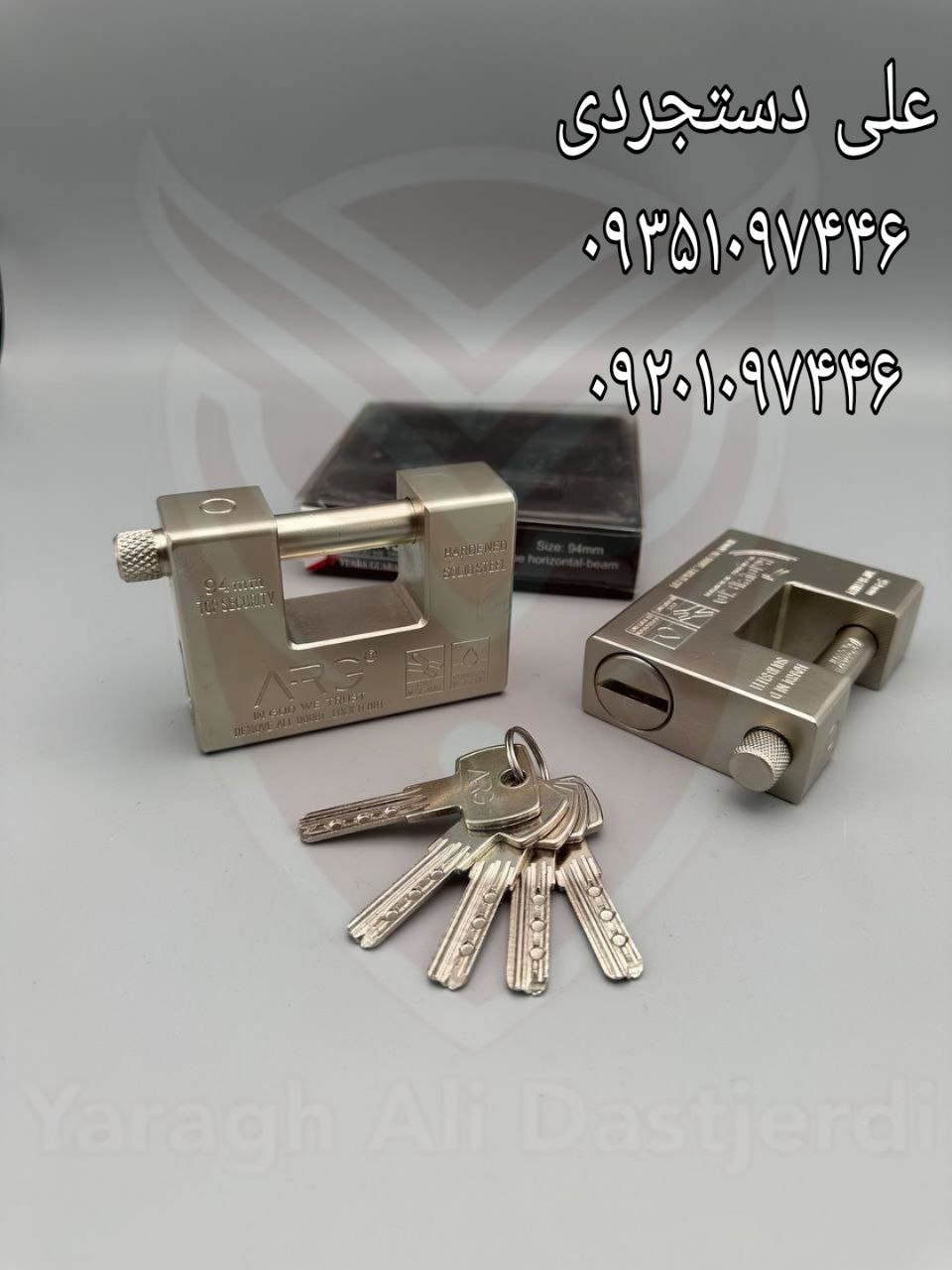 قفل کتابی ۹۴ فولادی ارگ ARG کارتن ۳۶ عدد