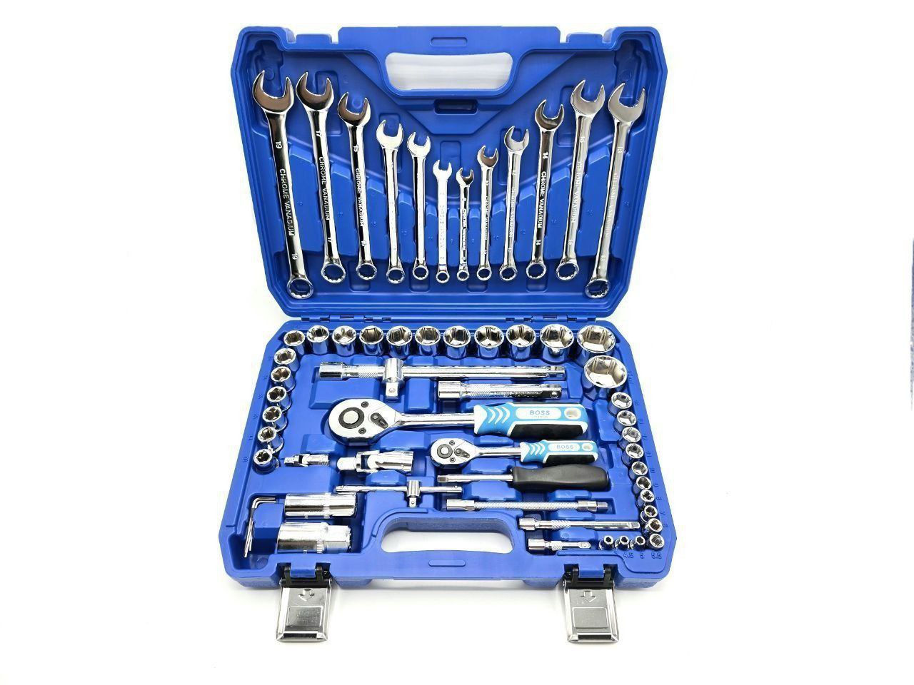 جعبه بکس و جعبه ابزار ۶۱ پارچه باس تعداد در کارتن ۵ عدد تعداد ثبت سفارش دلخواه جهت اطلاع از قی‌مت و 