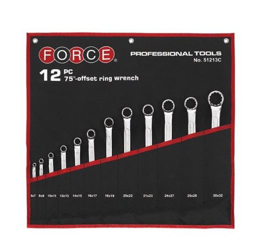 سری آچار دو سر رینگ کاور دار 12عددی،32_6میلیمترفورس FORCE