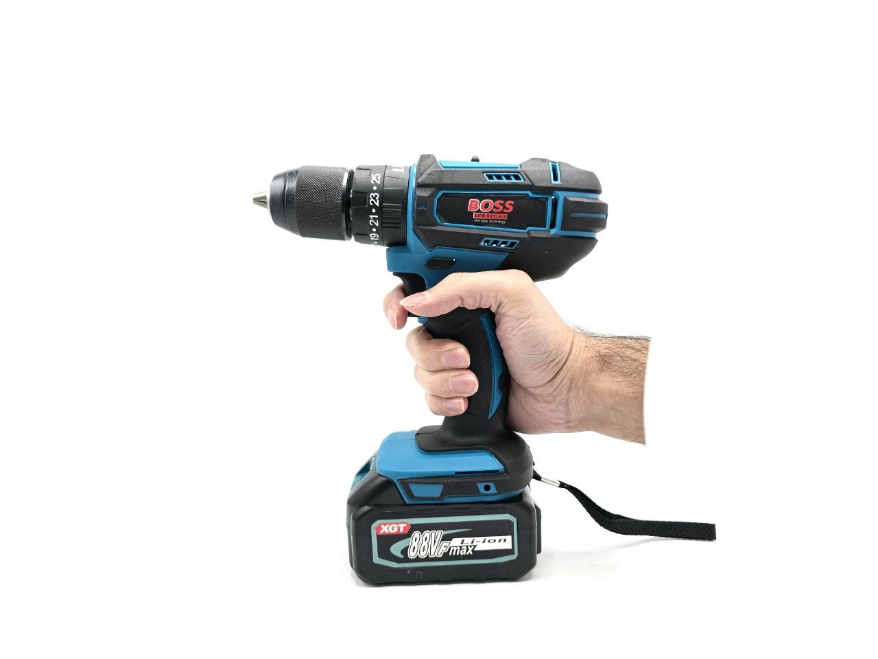 ⭐️ دریل شارژی ۸۸ ولت چکشی باس