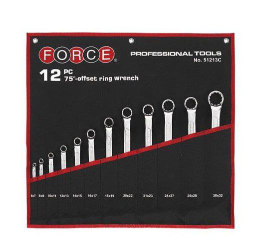 سری آچار دو سر رینگ کاور دار 12عددی،32_6میلیمترفورس FORCE