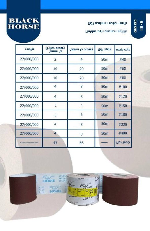 پخش سنباده رول بلک هورس