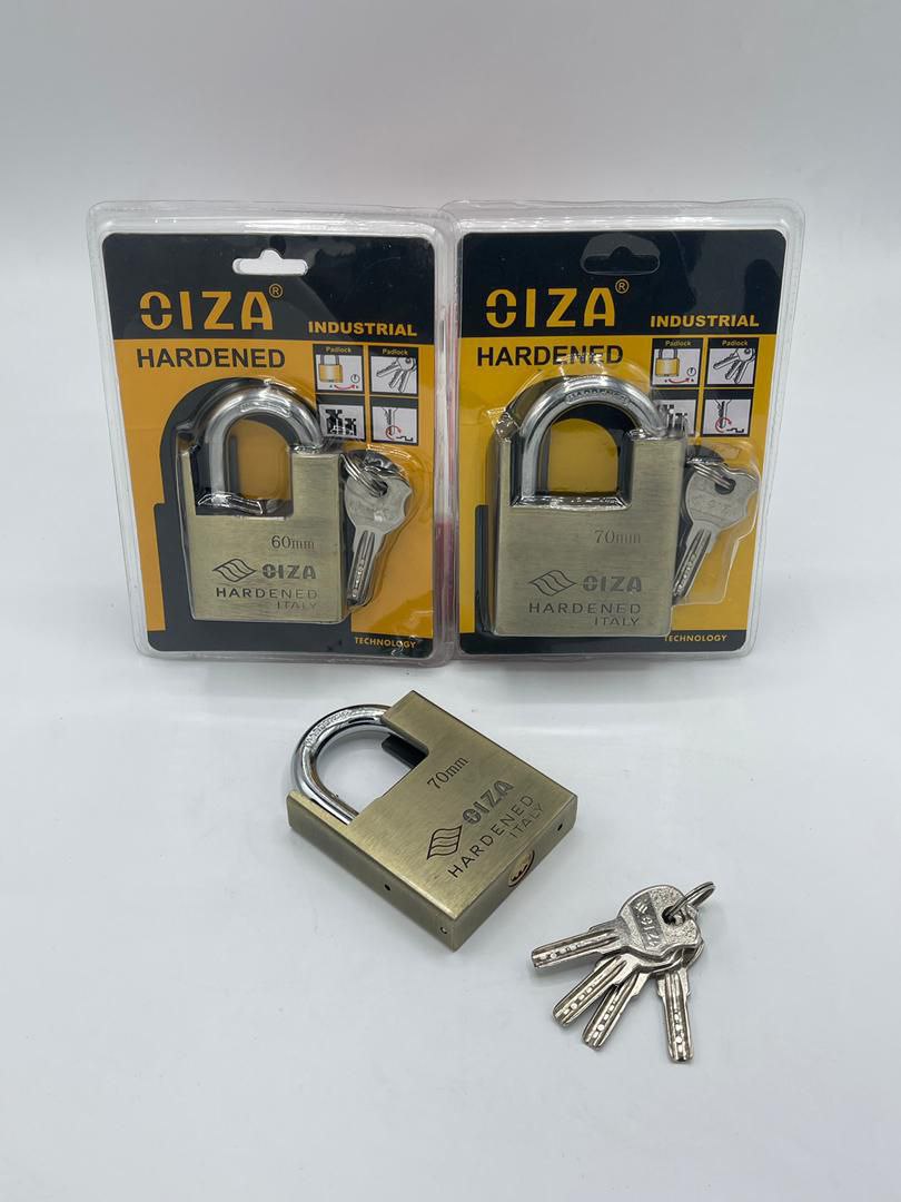  قفل آویز لوکس تمام فولادی گاردار سیزا سایز 60و70 تمام فولادی کلید ناودانی مغزی کامل برنجی کارتن 48 