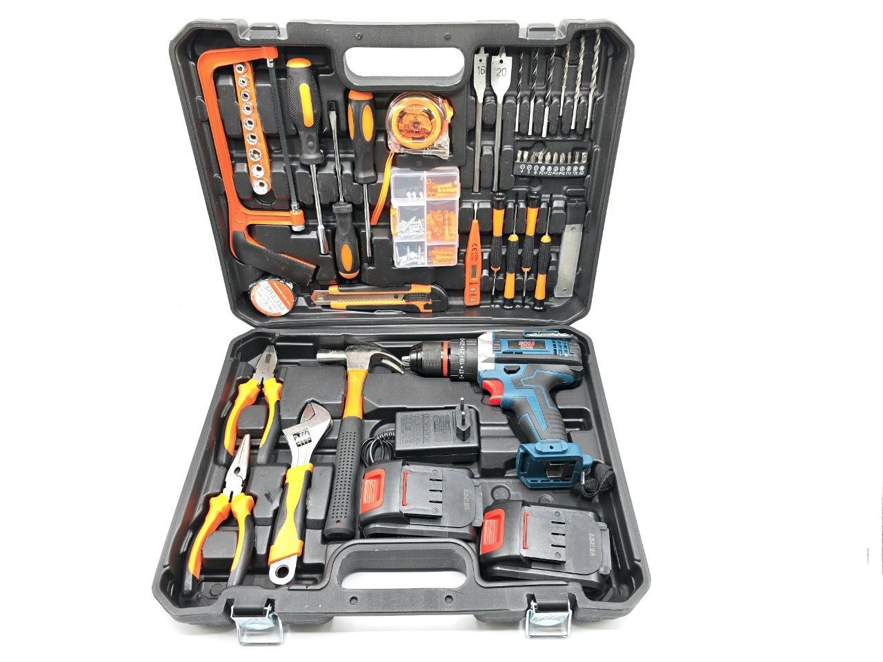 ⭐️ مجموعه دریل شارژی چکشی ١٨٨ ولت باس