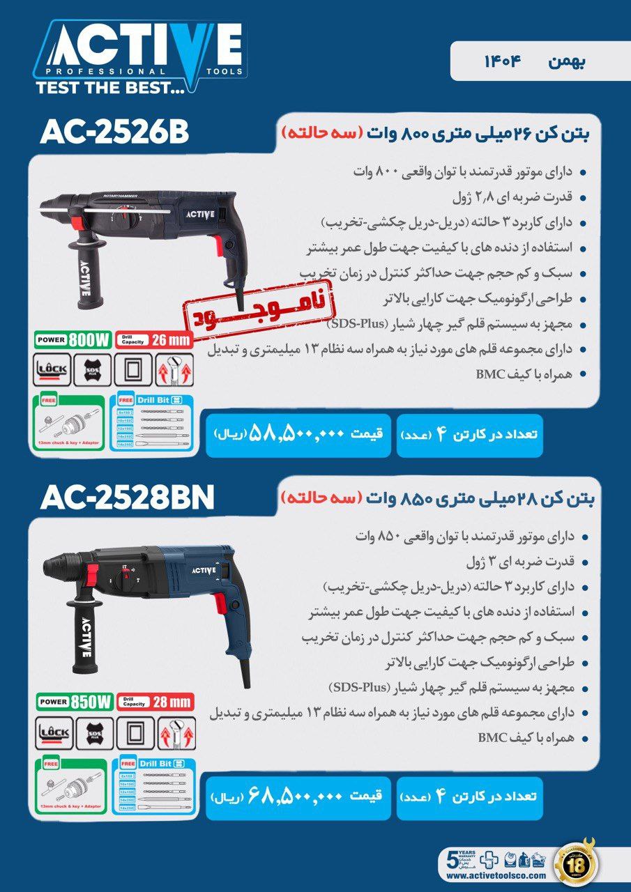 بتن کن های اکتیو در مدل های مختلف موجود شد و آماده توزیع میباشد