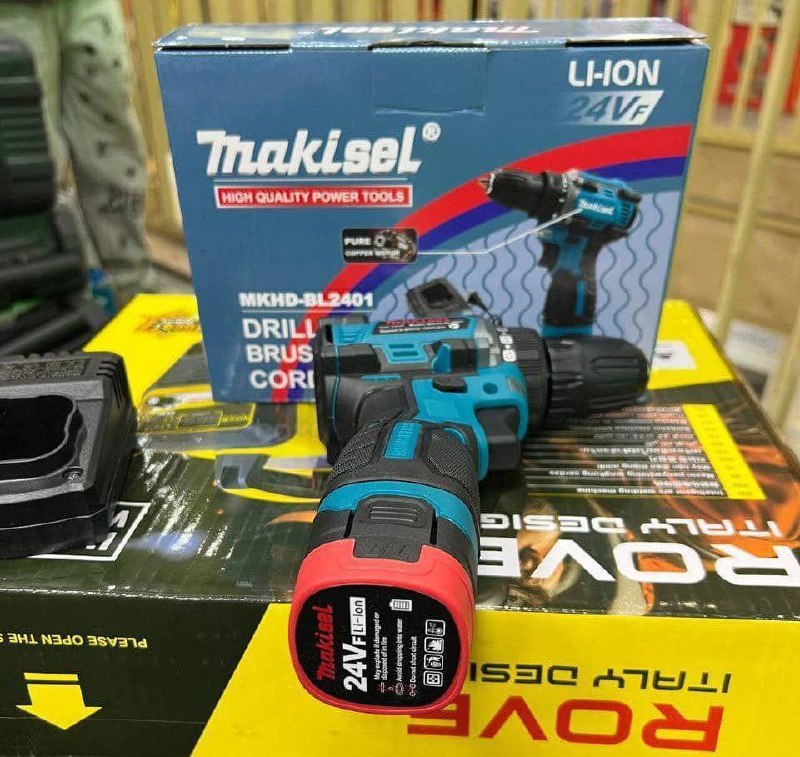 شارژی براشلس ۲۴ ولت تک باطری طرح ماکیتا 