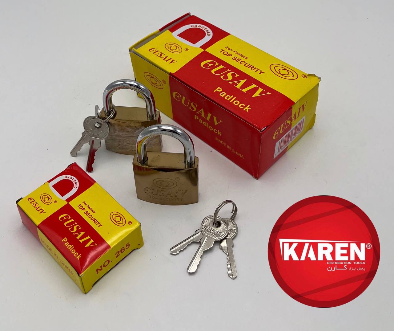  قفل آویز ۳۸ طلایی EUSAIV