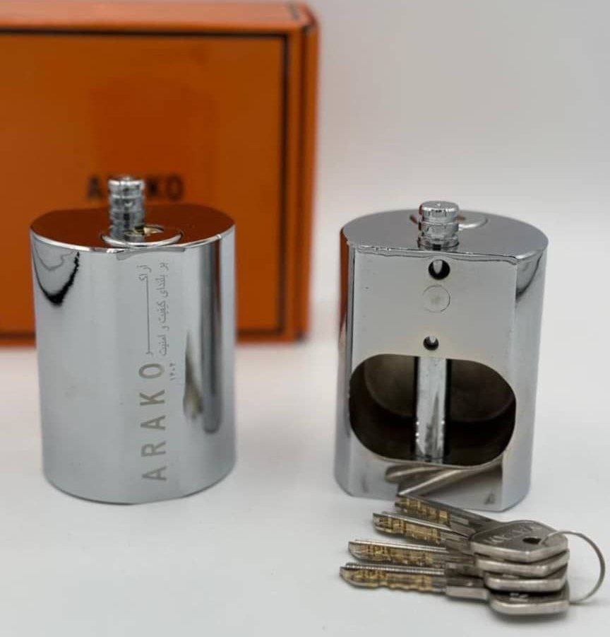  قفل لاکپشتی پشت بسته آراکو کلید دوشیار برنجی/مغزی برنجی بی رقیب در کیفیت ضد اسید ضد برش دارای 3 سال