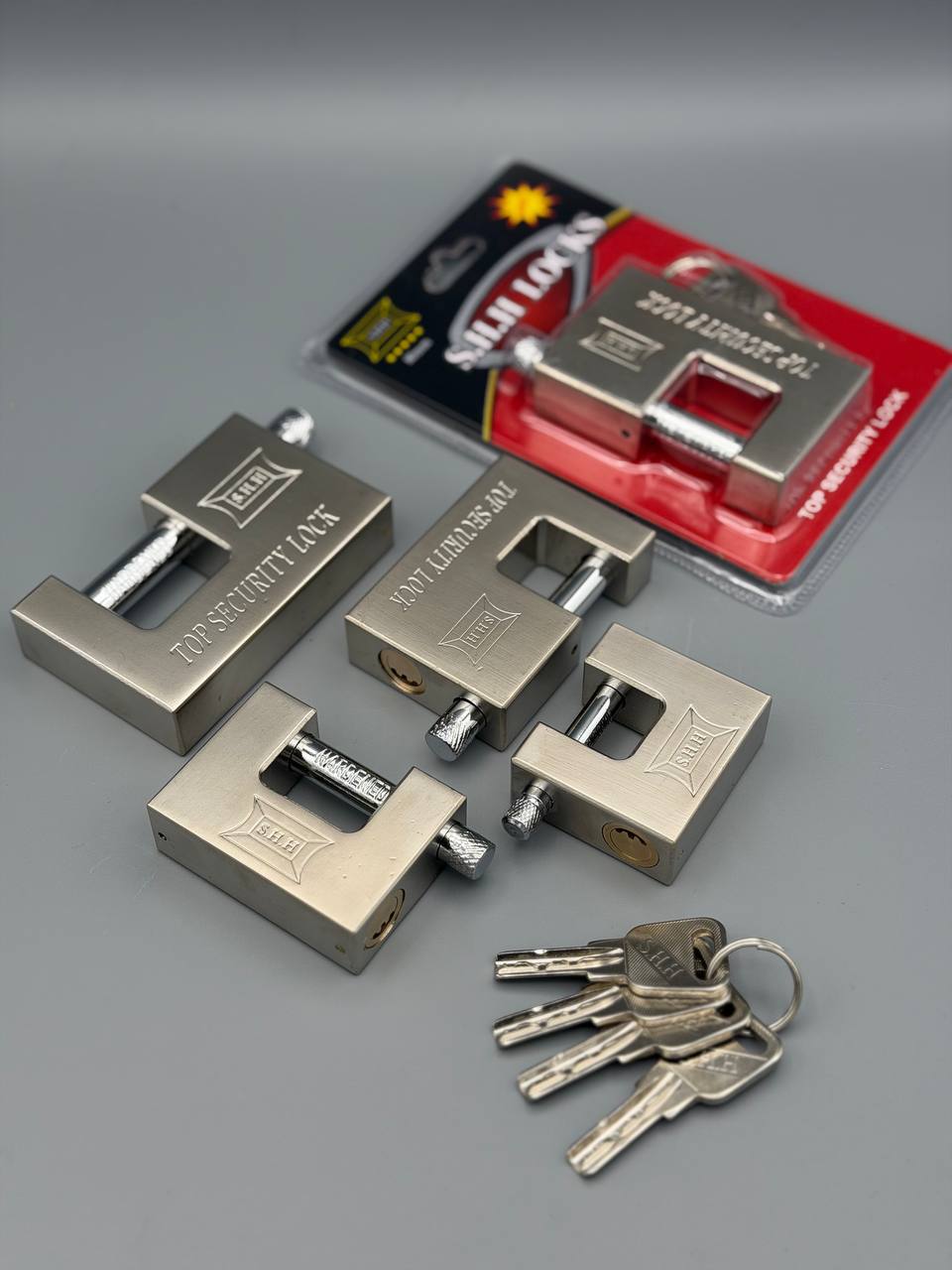 قفل کتابی فولادی کلید ناودانی SHH