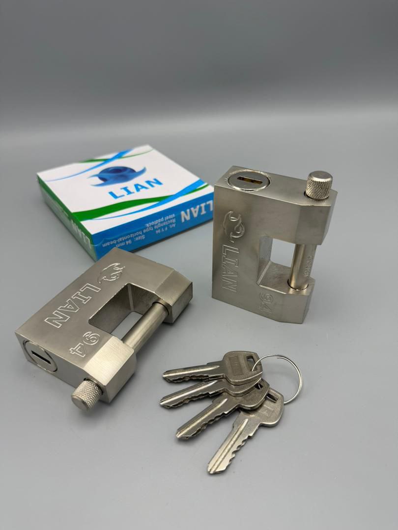  قفل کتابی  94 فولادی دوشیار LIAN کلید دوشیار  مغزی کامل برنجیییی کیفیت عالی/ ضداسید/ضدبرش کارتن 36 