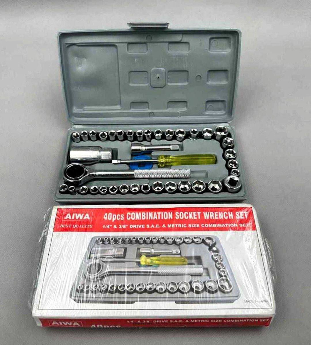 جعبه بکس ۴۰ پارچه AIVA جعبه طوسی 