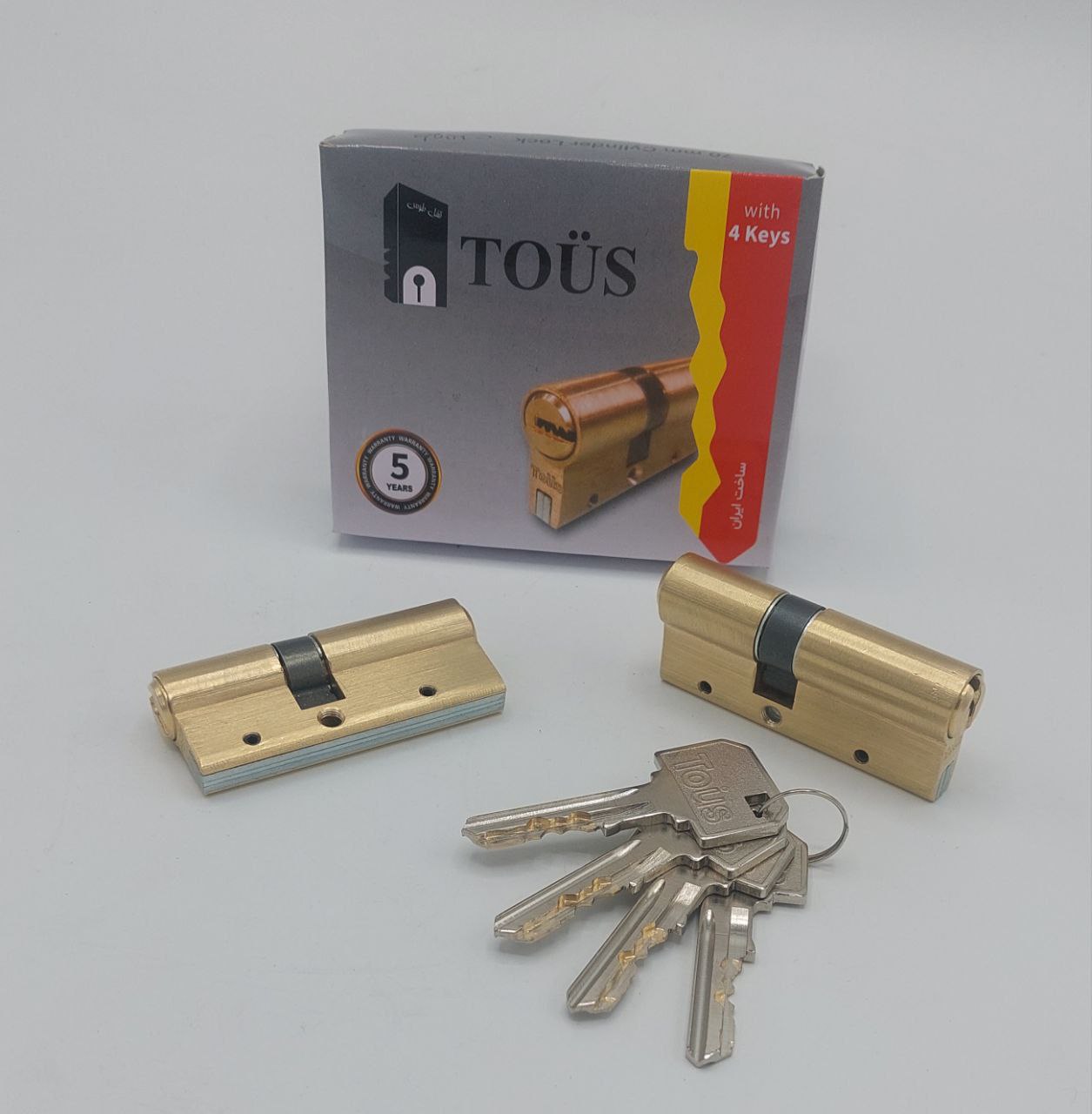  سیلندر 7 برنجی دوشیار طوس کلید دوشیار /دارای تسمه فولادی کلید و سیلندر تمام برنجی دارای ضمانت تعیوض