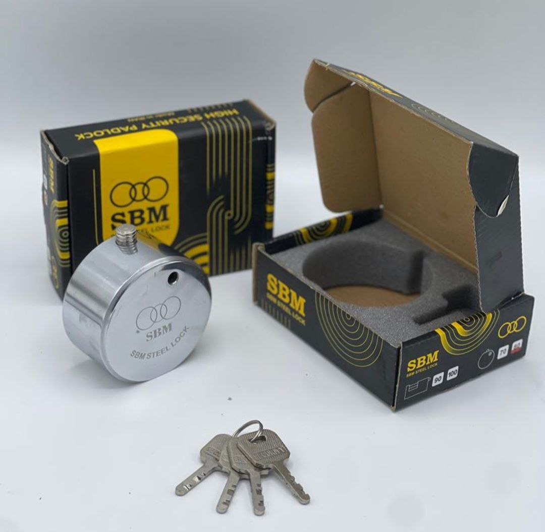  قفل گرد پشت بسته 80  S.B.M بهترین کیفیت/باتضمین ضد اسید ضد برش دارای 3 سال ضمانت معتبر کارتن 16 عدد