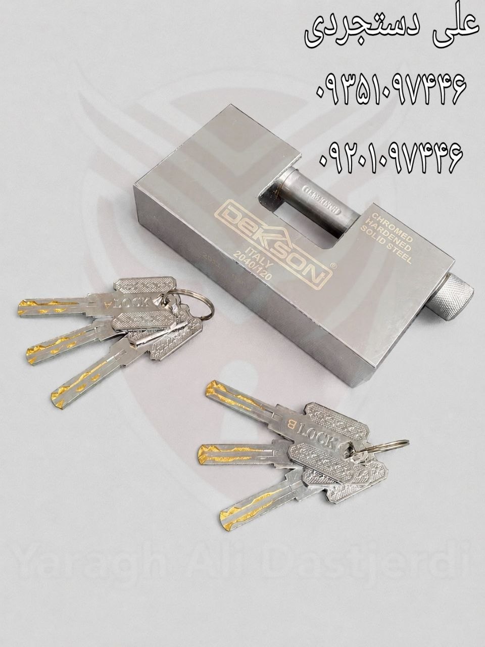 قفل سایز ۱۰۰۰ تمام فولاد دوطرف کلید دکسون Dekson ایتالیا کارتن ۱۰ عدد
