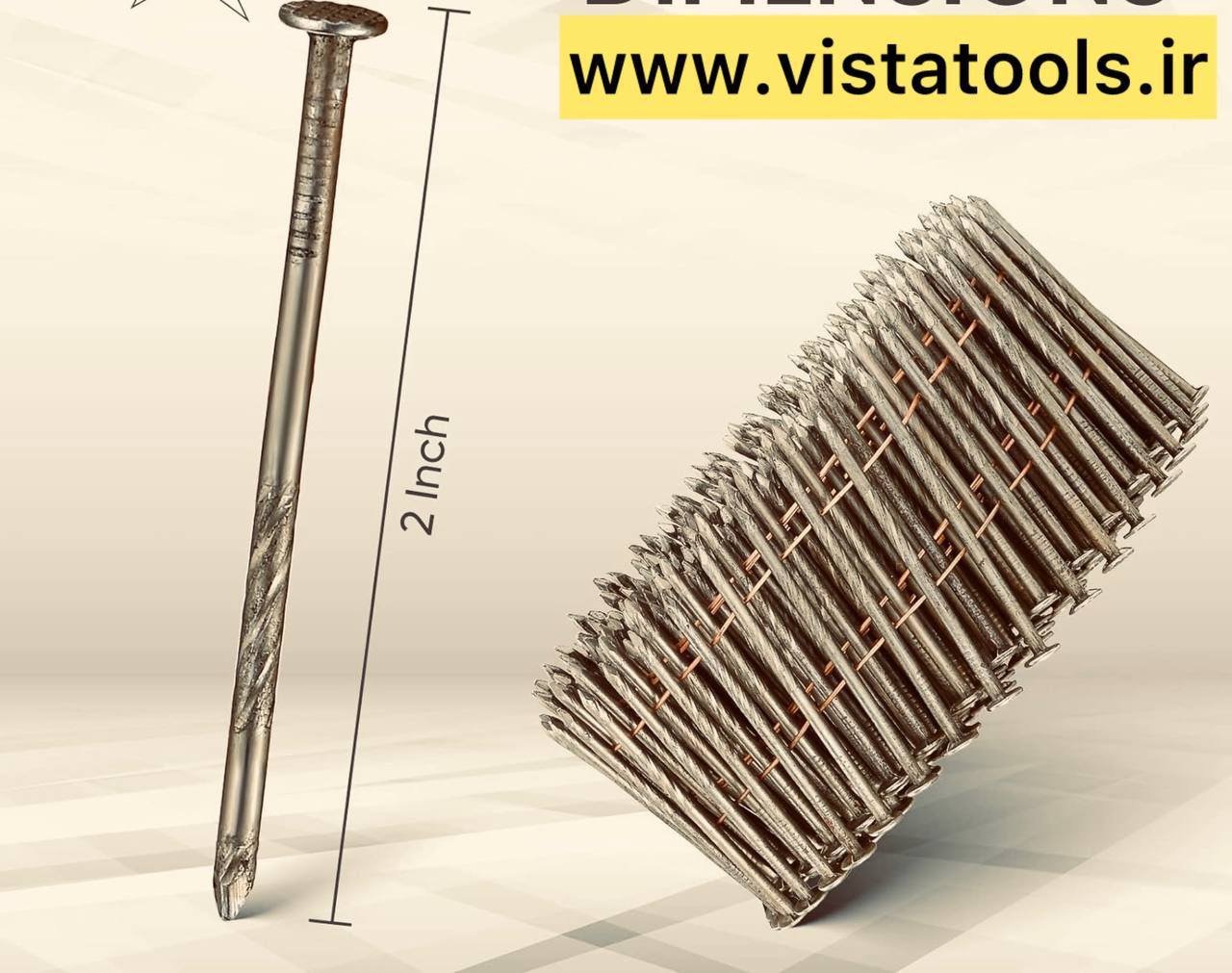 عرضه كننده انواع ميخكوب و ميخ نوارى * Vista * 
