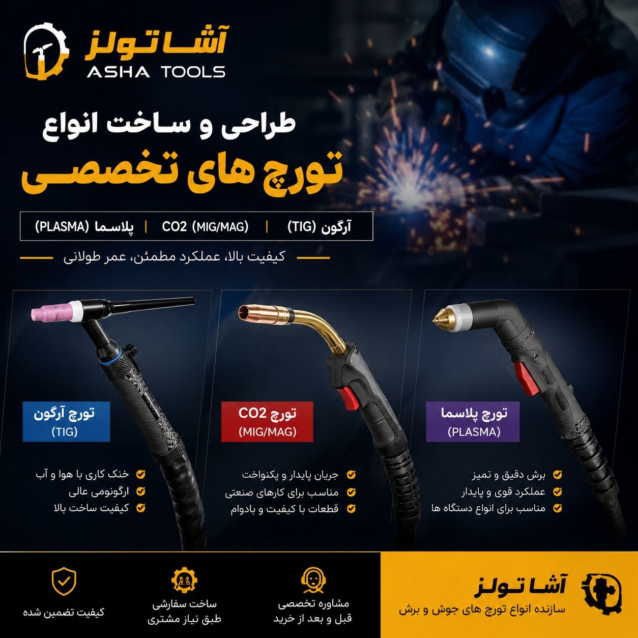 ساخت انواع تورچ‌های جوشکاری و برشکاری 