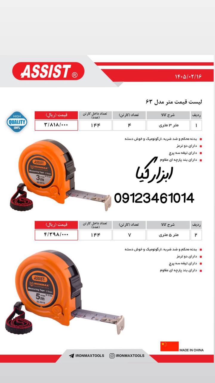  متر های کد ۶۳ آیرونمکس 
