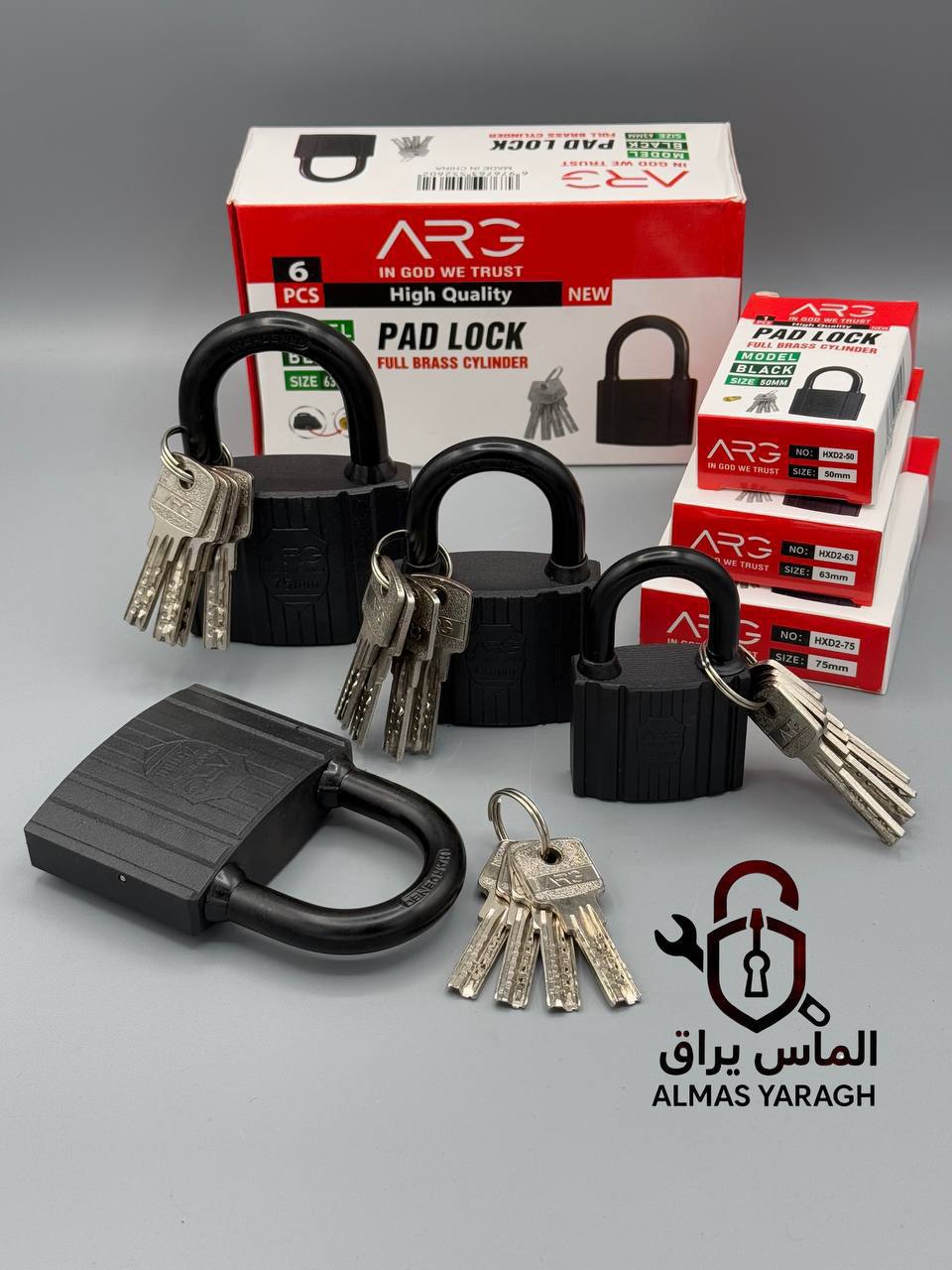 قفل آویز کلید کامپیوتری مشکی ARG