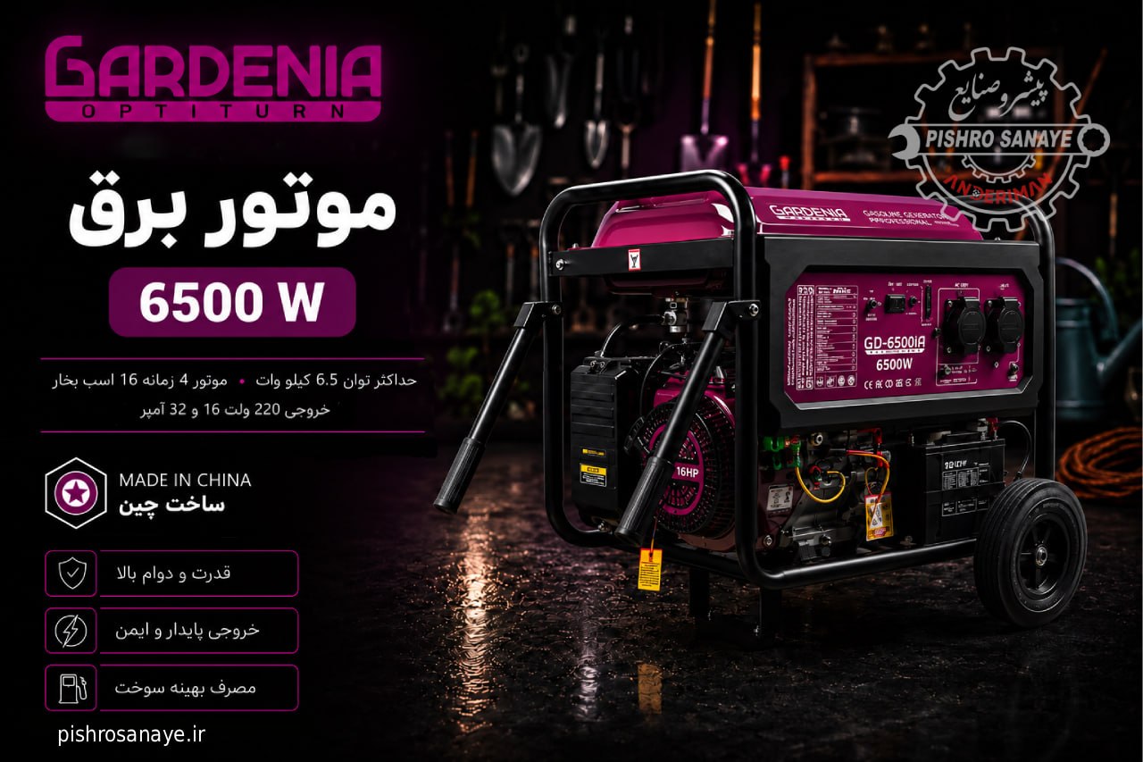 موتور برق بنزینی ۶:۵ کیلو وات گاردینا 
