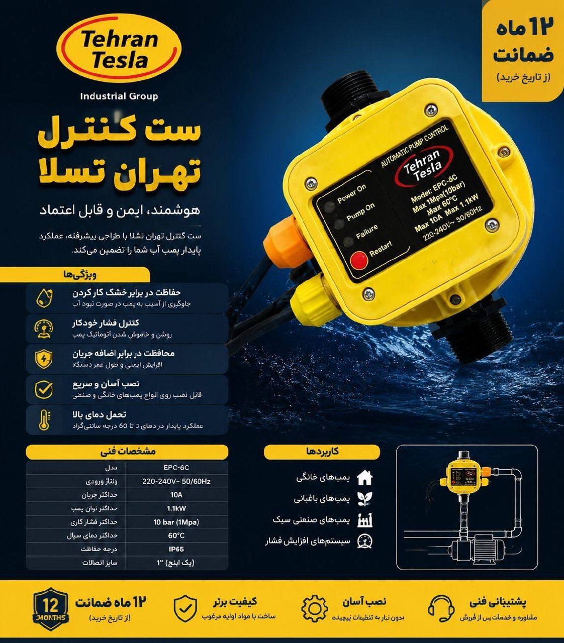 ست کنترل دو کابل 