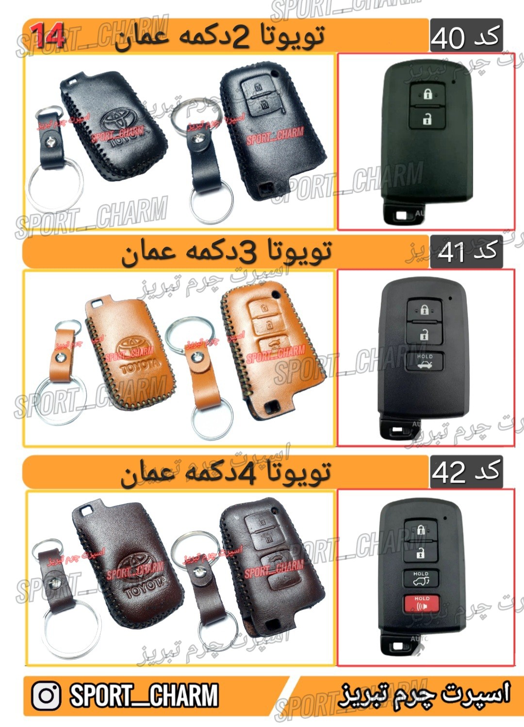 کاتالوگ کاور ریموت چرم طبیعی 14