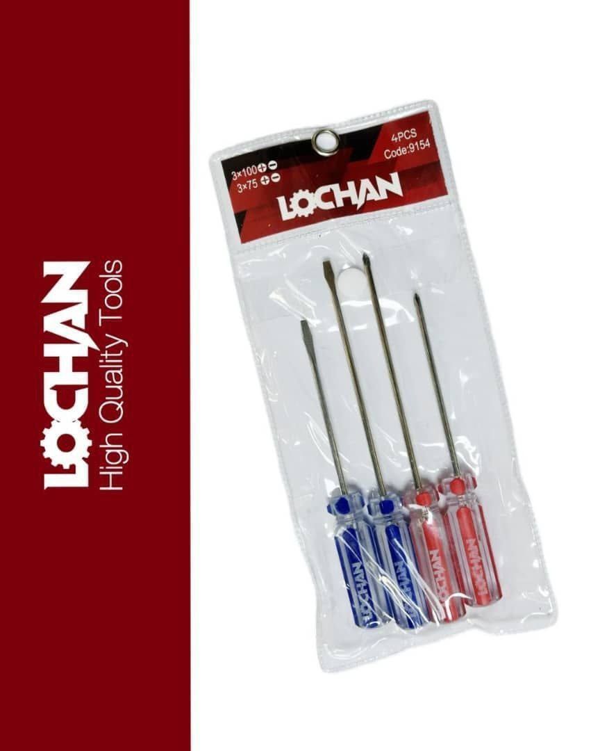 کیت پيچ گوشتی 4عددی شیشه ای LOCHAN 
