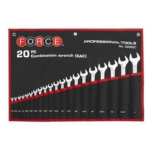  ست آچار یکسر تخت یکسر رینگ برند فورس کد ۵۲۰۹ 