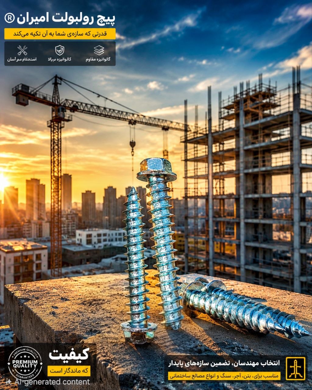 بازرگانی امیران®️ رولبولتHSA پیچ سرمته، میخ و چاشنی