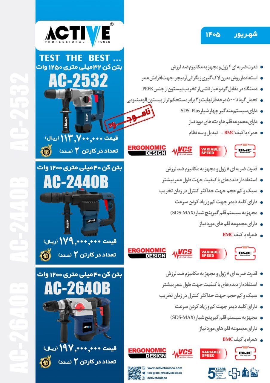 بتن کن های اکتیو موجود شد و آماده توزیع میباشد