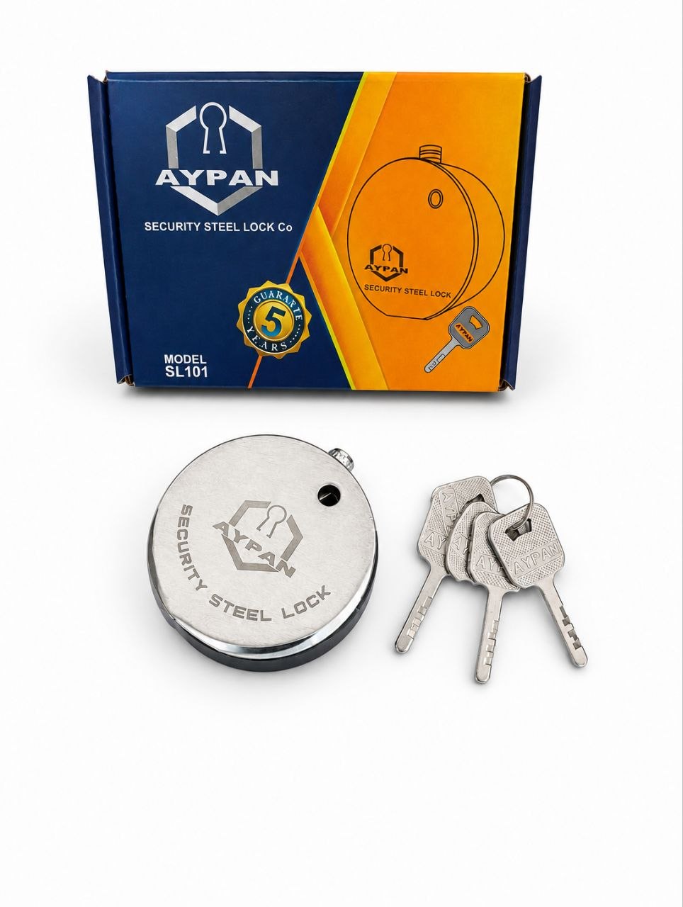  قفل گرد پشت بسته 85 AYPAN