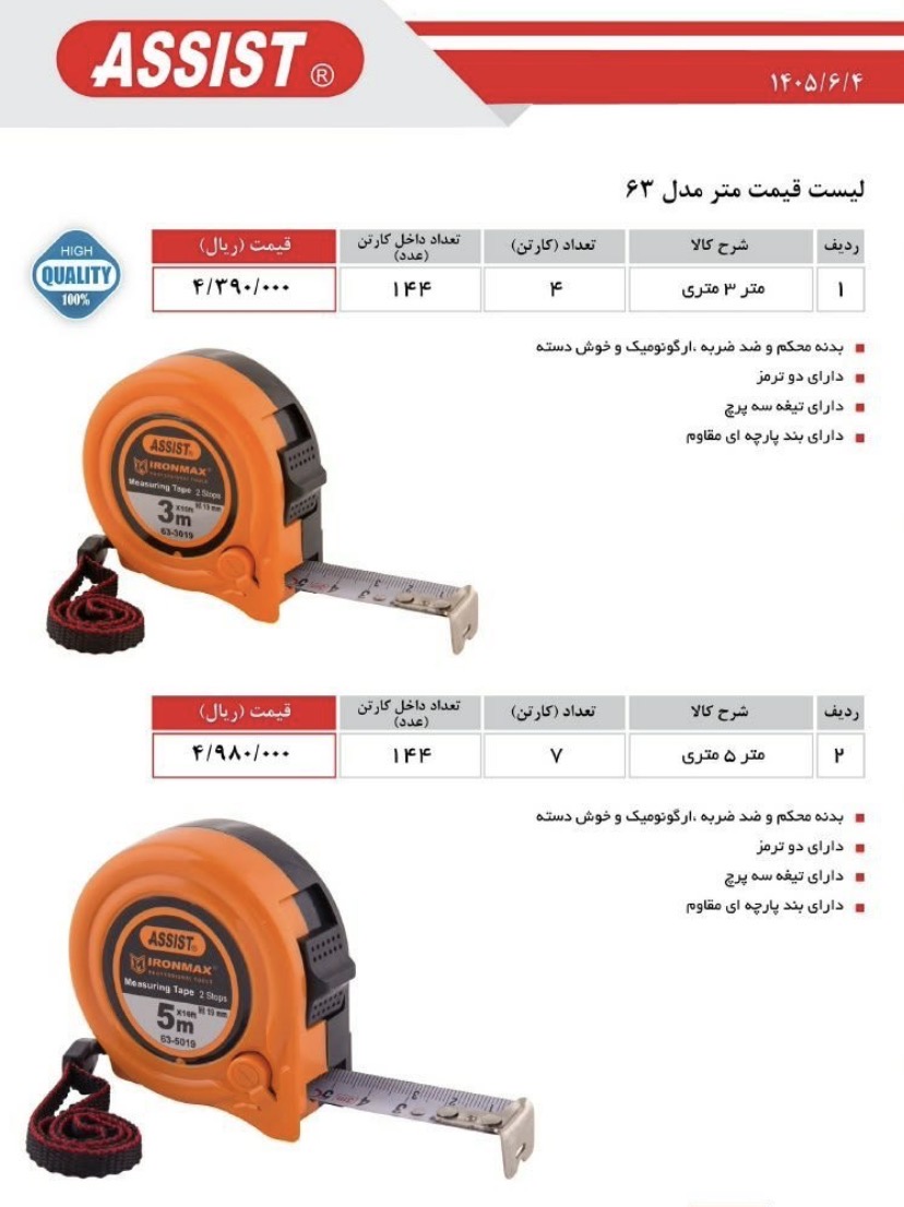 متر اسیست کد ۶۳ 