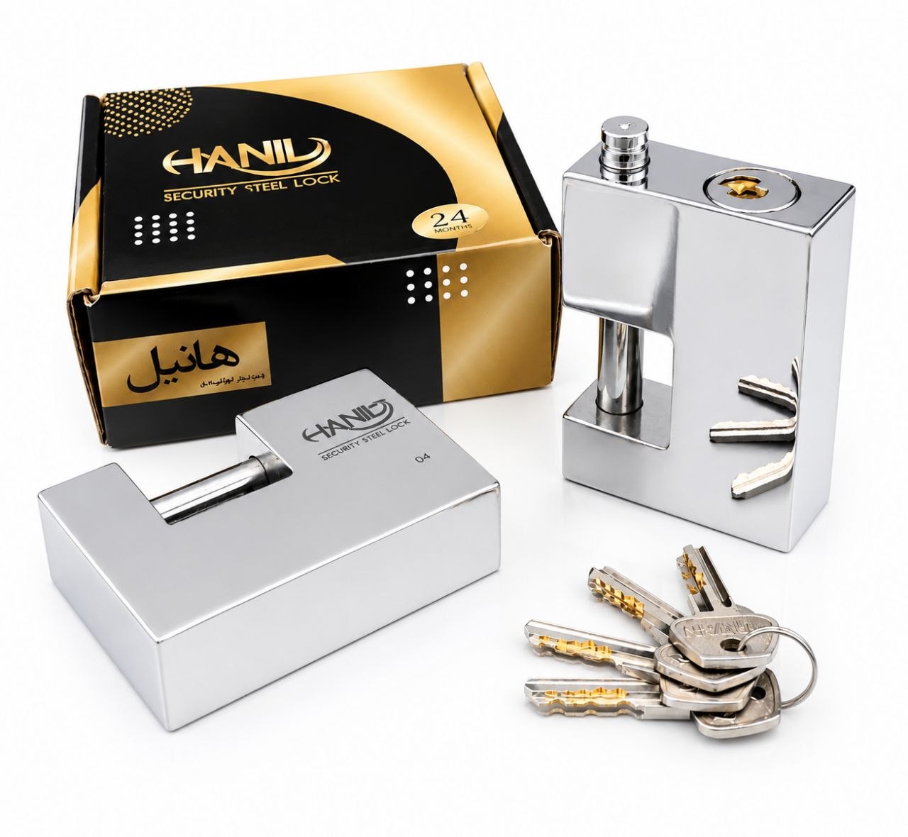  قفل کتابی  100 فولادی دوشیار هانیل 