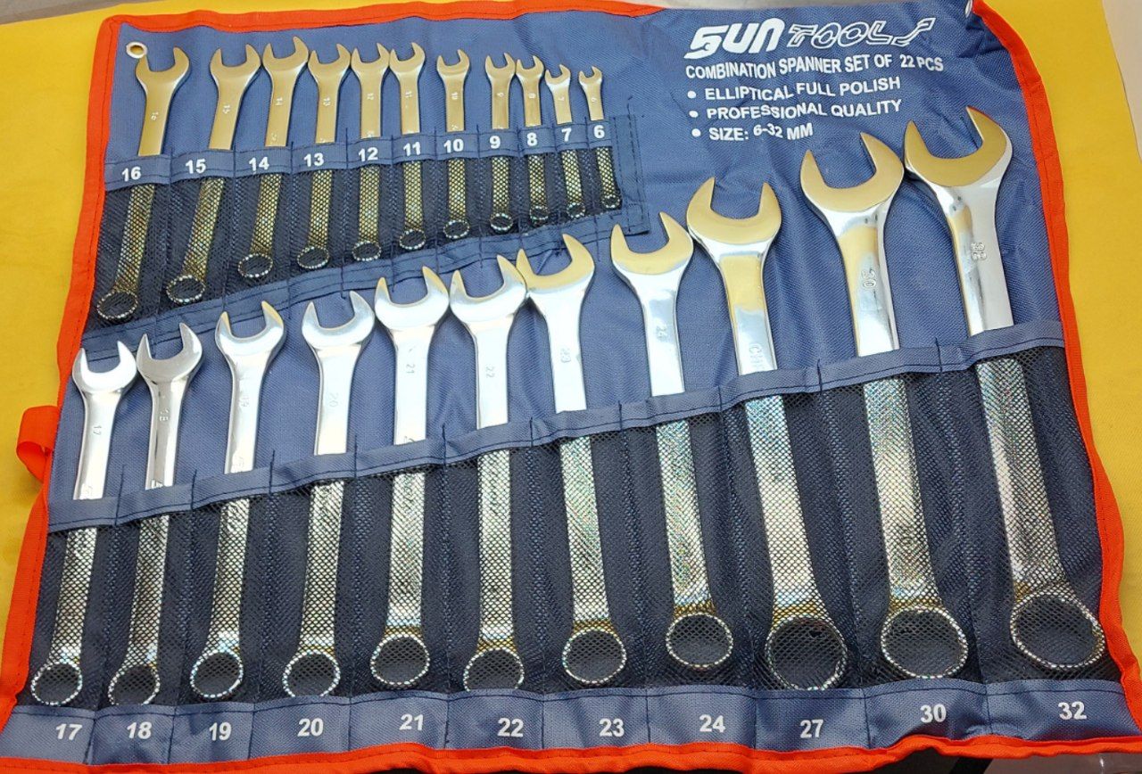  ست آچار یکسر رینگ 22 عددی SUN TOOLS
