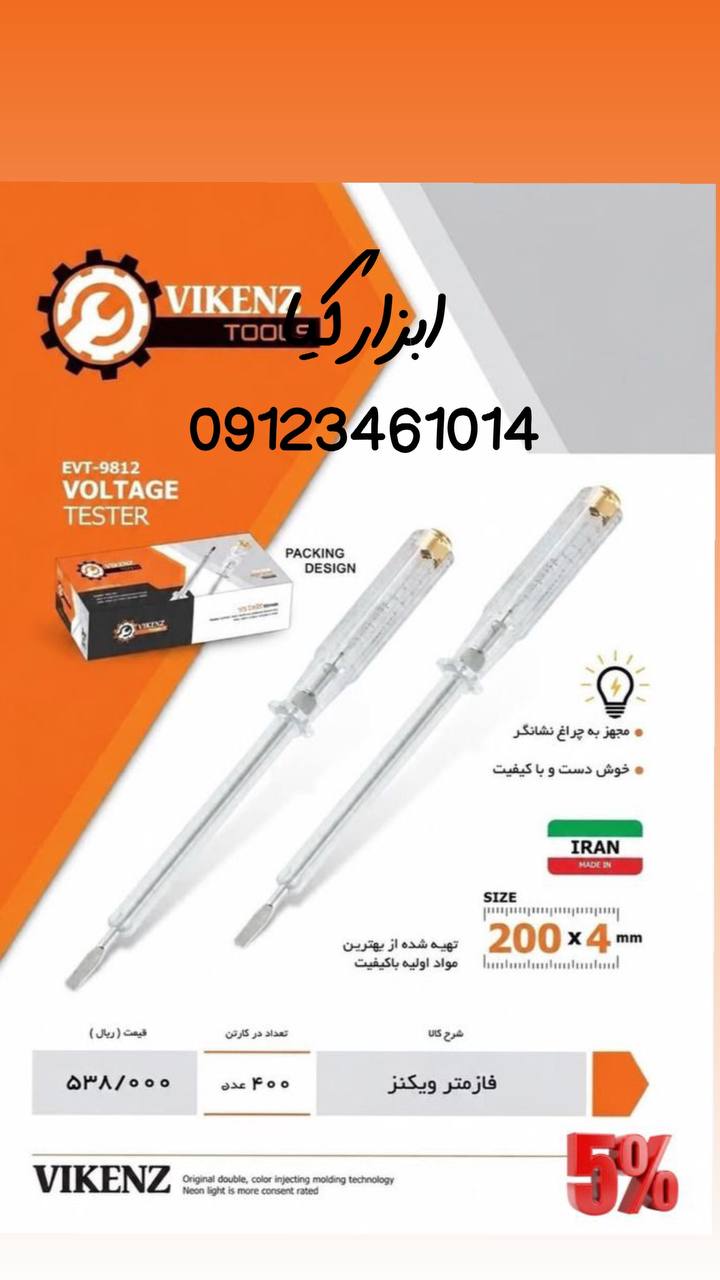 فاز متر شفاف ویکنز 