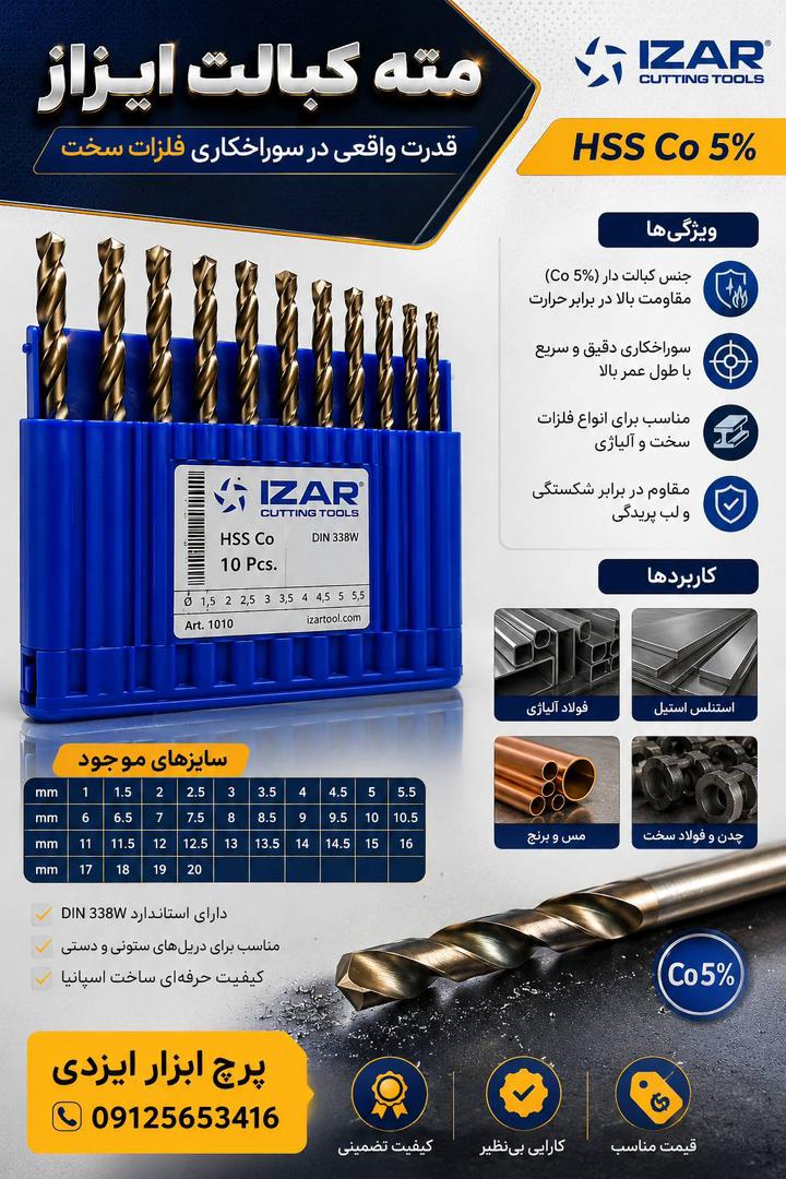 مته کبالت ایزار 