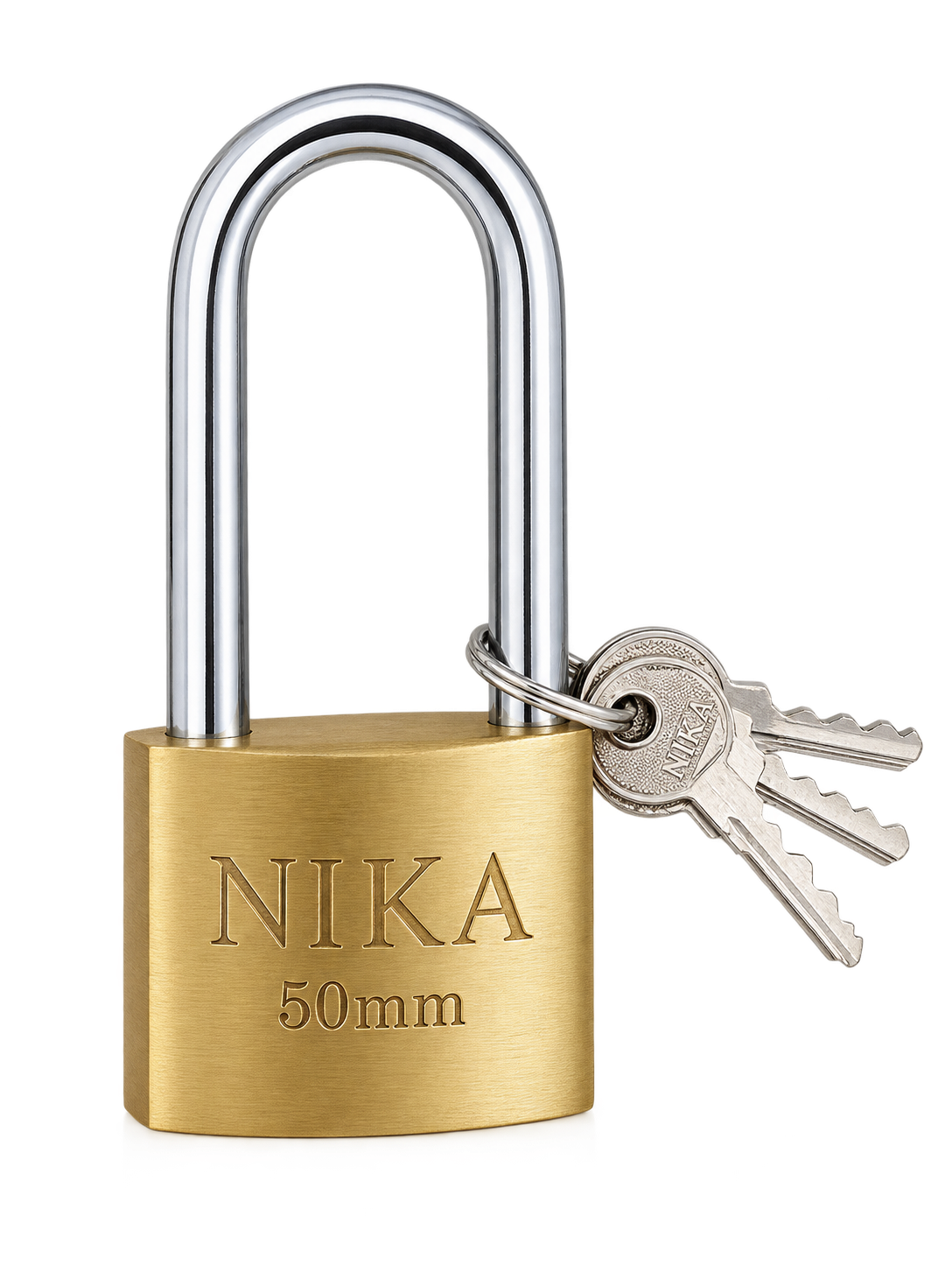 قفل آویز نیکا NIKA سایز ۵۰ میلی‌متر بلند بدنه فلزی مقاوم