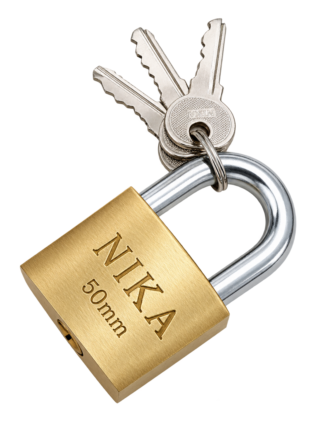 قفل آویز نیکا سایز ۵۰ کوتاه قفل فلزی مقاوم NIKA