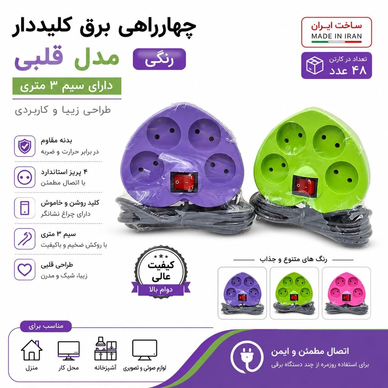چهاراهی برق کیلیددار قلبی