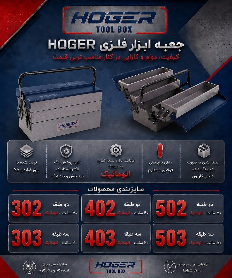 جعبه ابزارهای فلزی HOGER