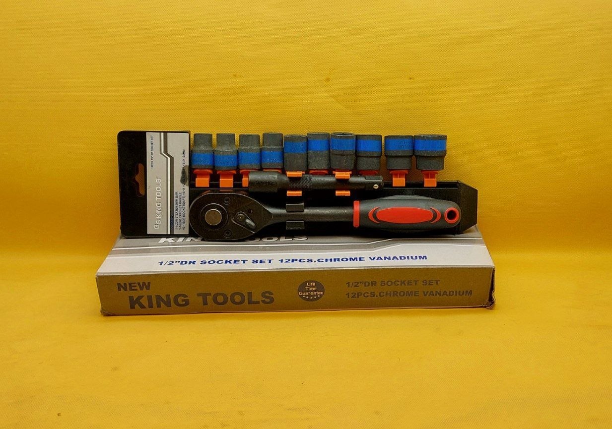 بکس ریلی سفید و مشکی 1/2 درایو 12 پارچه KING TOOLS 