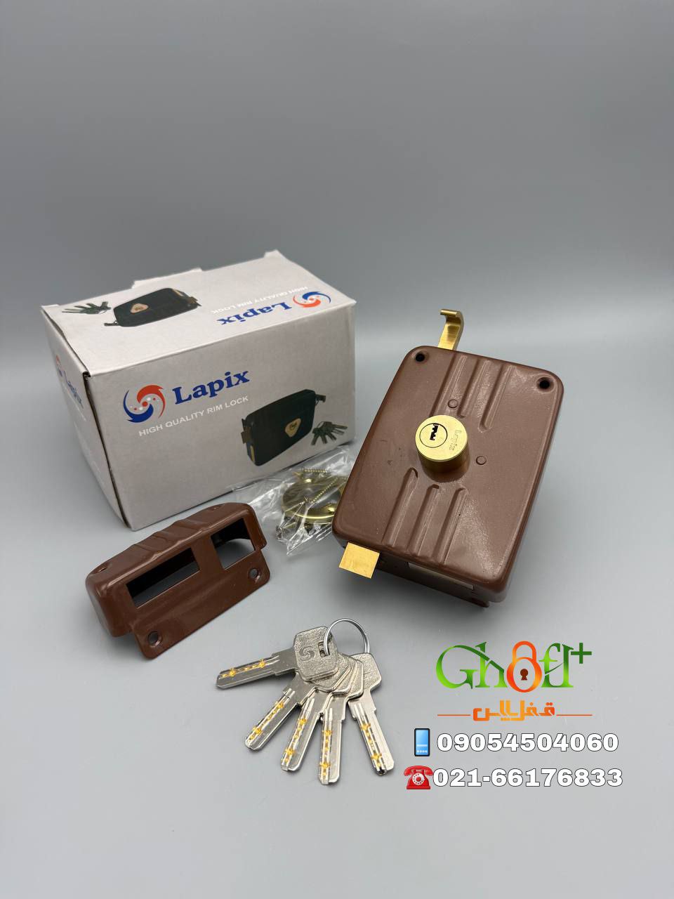  حیاطی طرح ایزو برنجی Lapix کلید برنجی زبانه برنجی توپی برنجی همراه با پیچ مقابلی دست اول تعداد محدو