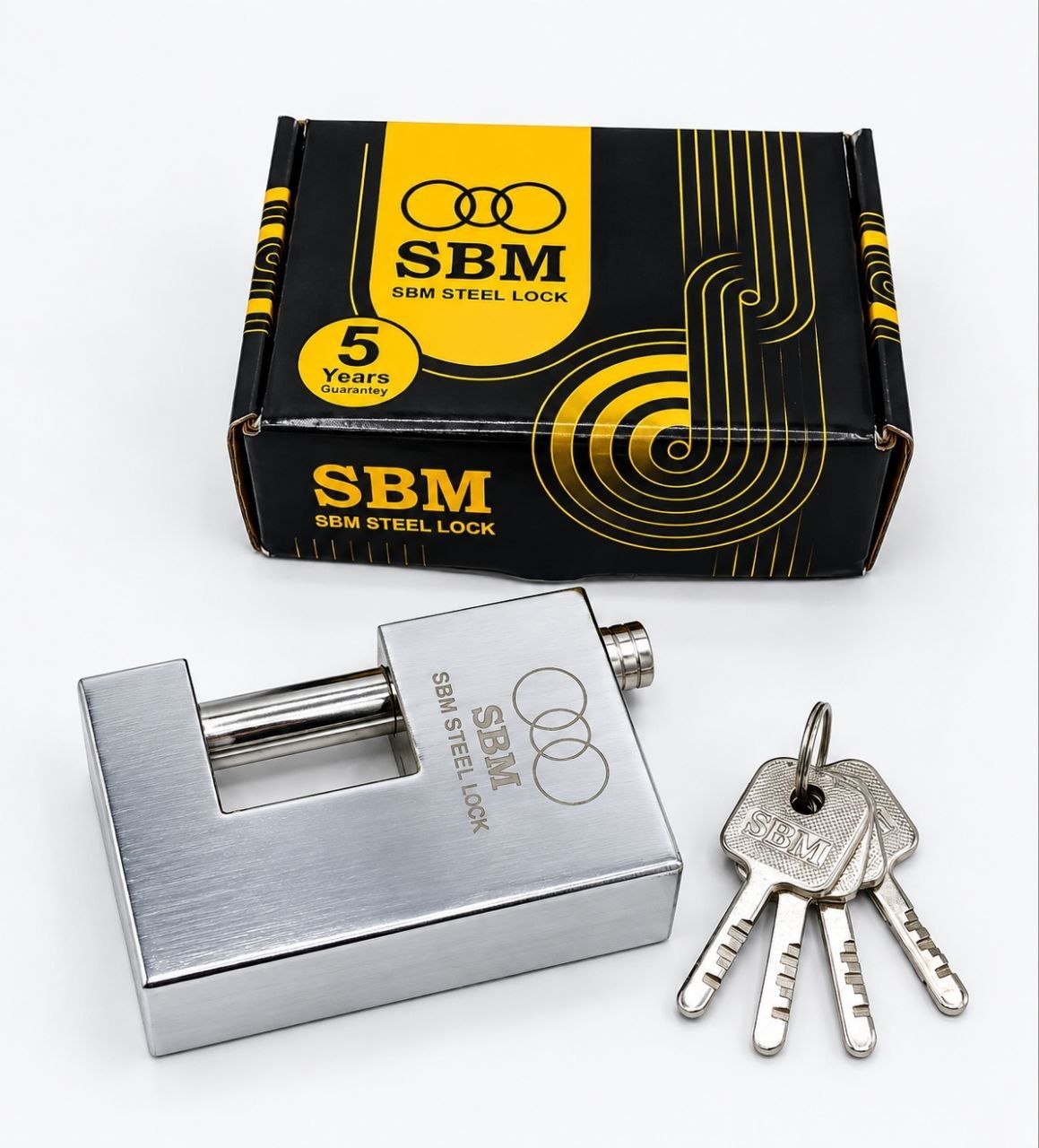  قفل کتابی  100فولادی S.B.M 🟡