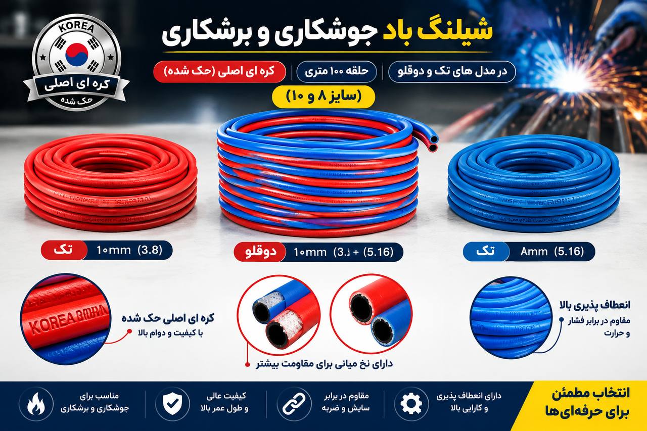  شیلنگ باد جوشکاری و برشکاری کره