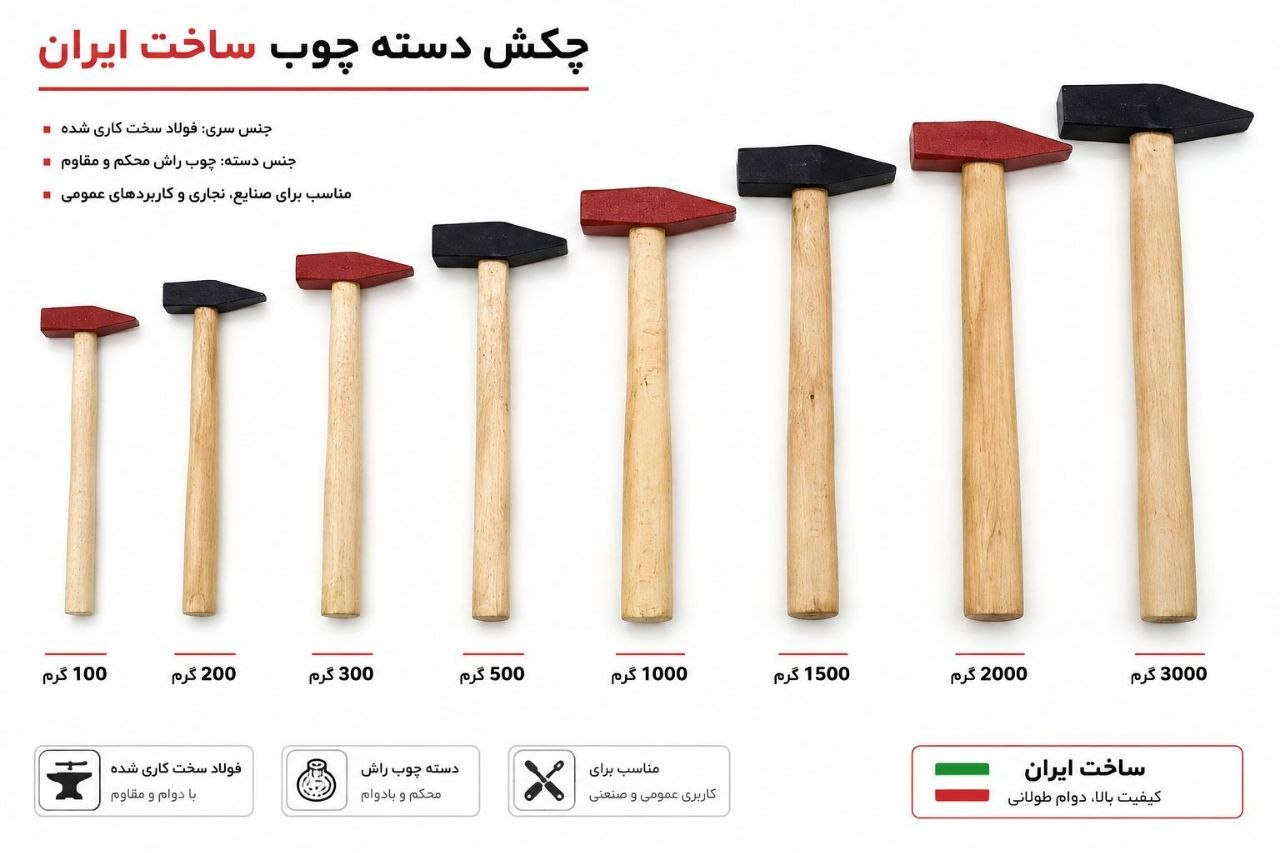 چکش دسته چوبی 