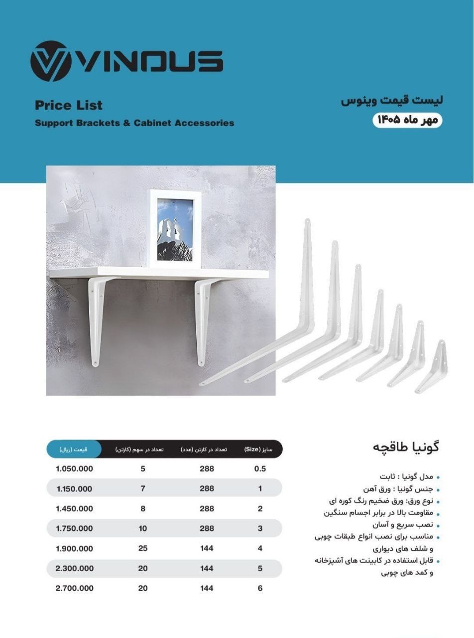 لیست قیمت گونیا طبقه چینی 