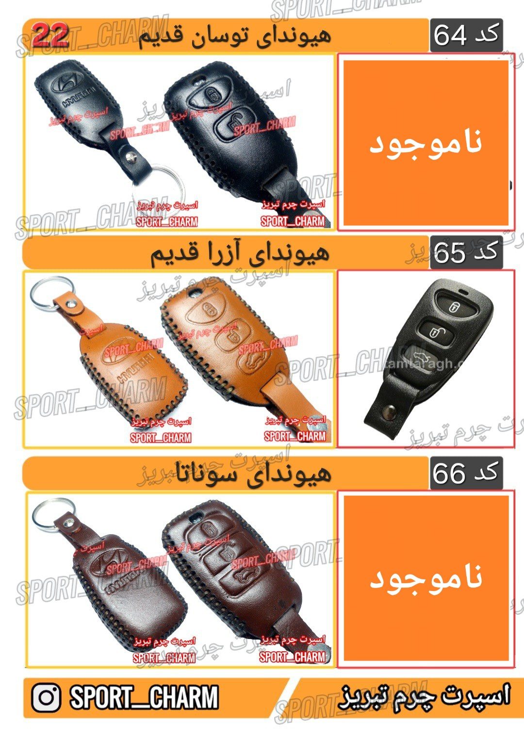 کاتالوگ کاور ریموت چرم طبیعی 22