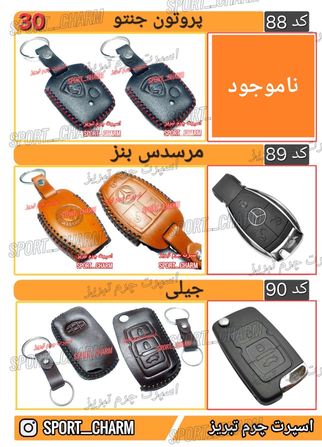 کاتالوگ کاور ریموت چرم طبیعی 30
