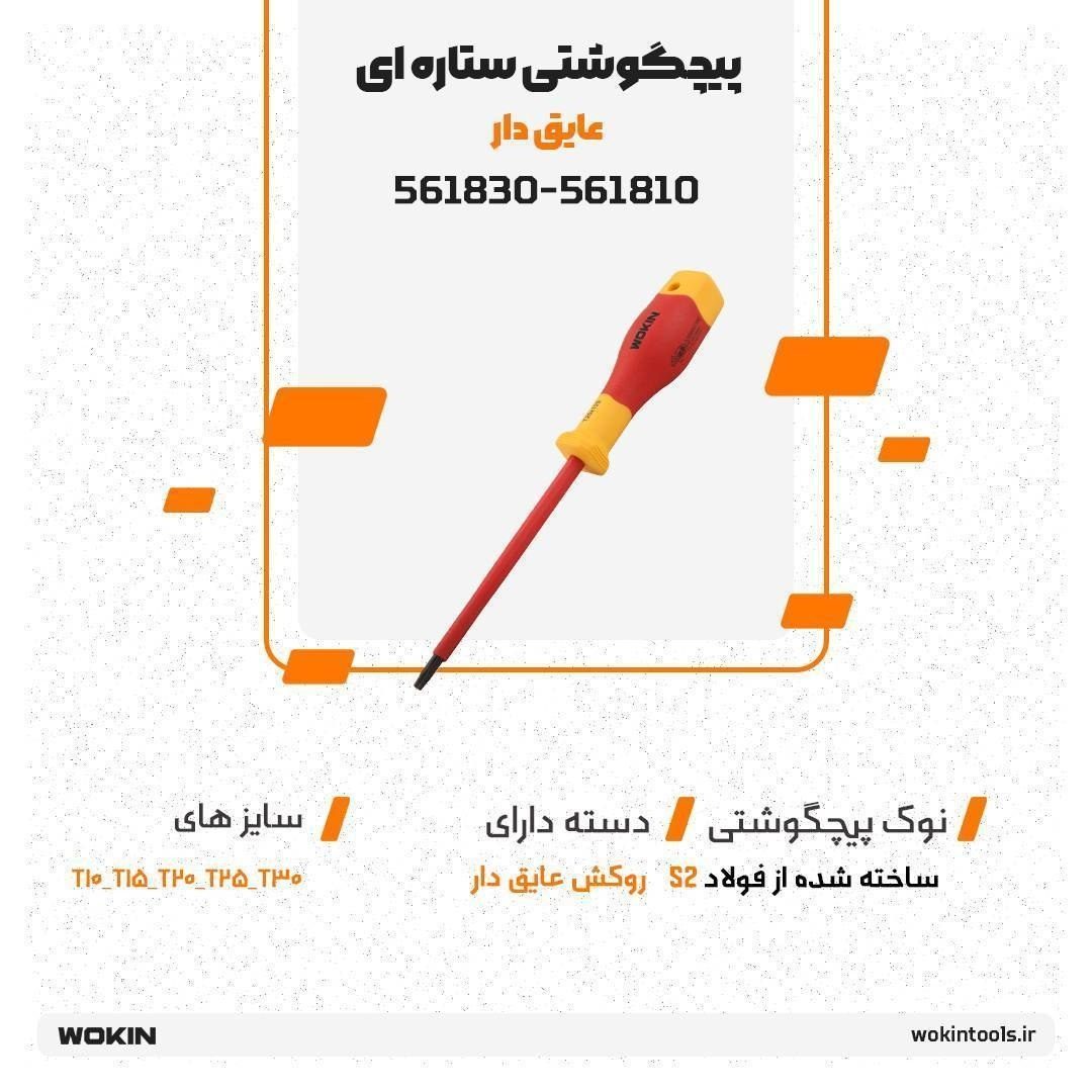 🟠پیچگوشتی ستاره ای عایق دار🟠