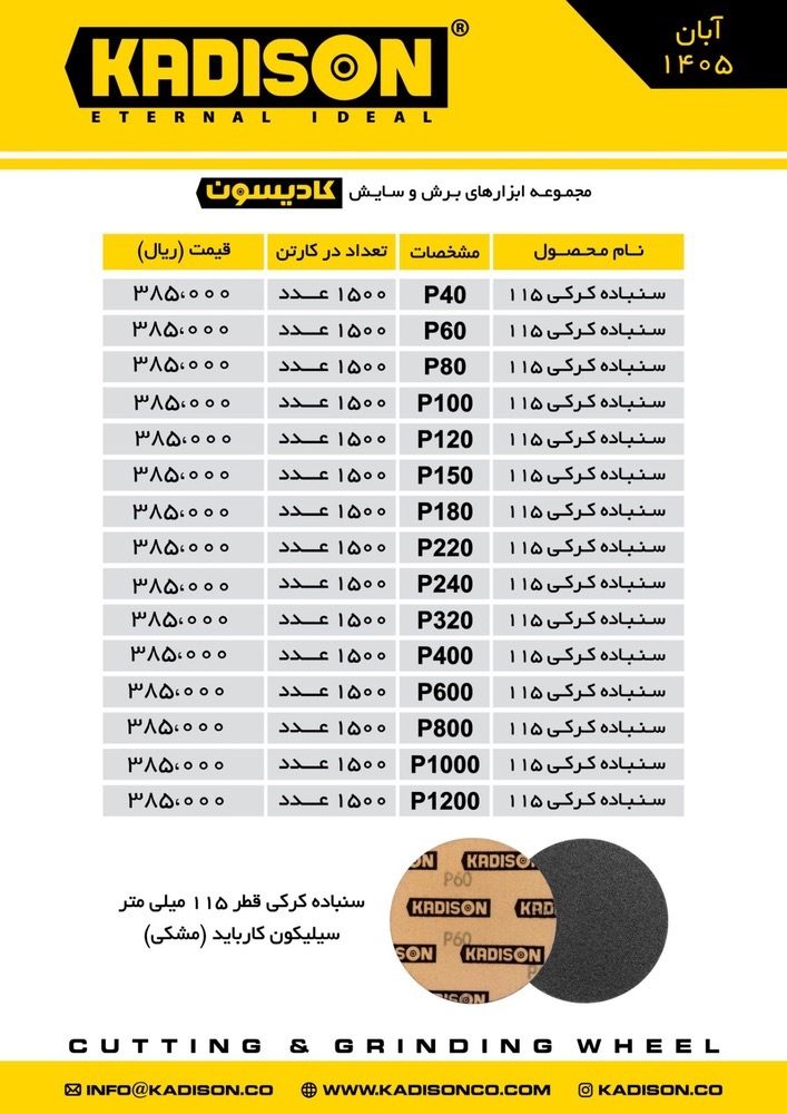 سنباده کرکی مشکی(سیلیکون کارباید) #کادیسون فروش کارتن//بسته//زیر بسته درصد تماس ارسال روزانه باربری 